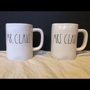 Rae Dunn Mr. and Mrs. Claus mug set